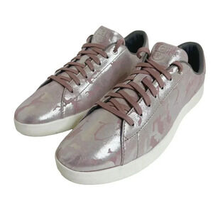 Cole Haan Grandpro Tennis Shoe Pink Metallic Camo Leather Women's Size 10